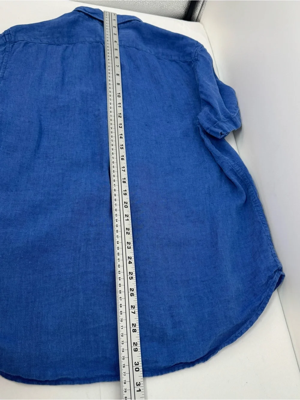 Baird McNutt J Crew Irish Linen Shirt Mens M Classic Fit Blue Lightweight BE546